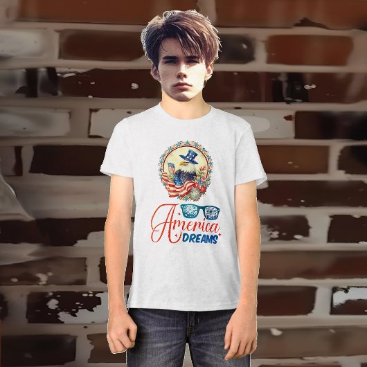 Bald Eagle America droomt van een patriottische on Tri-Blend Shirt