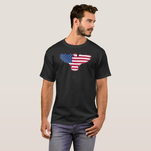 Bald Eagle America Tapestry Essential T-shirt (Voorkant volledig)
