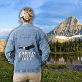 Bald Eagle American Born to Be Free Denim Jacket