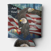 Bald Eagle American Flag Blikjeskoeler (Voorkant)