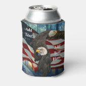 Bald Eagle American Flag Blikjeskoeler (Blikje Achterkant)