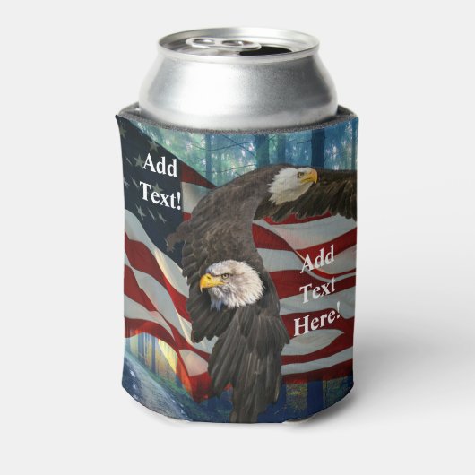 Bald Eagle American Flag Blikjeskoeler (Blikje Achterkant)