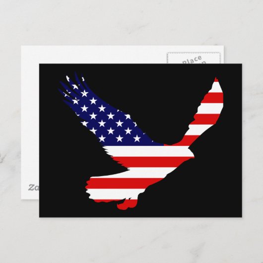 Bald Eagle American Flag Briefkaart (Voorkant / Achterkant)