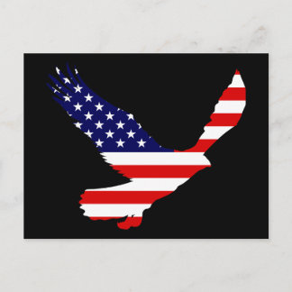 Bald Eagle American Flag Briefkaart