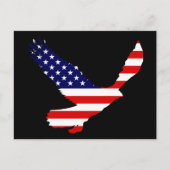 Bald Eagle American Flag Briefkaart (Voorkant)