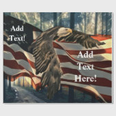 Bald Eagle American Flag Cadeaupapier (Vlak)