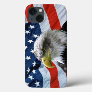 Bald Eagle American Flag iPhone 13 Hoesje