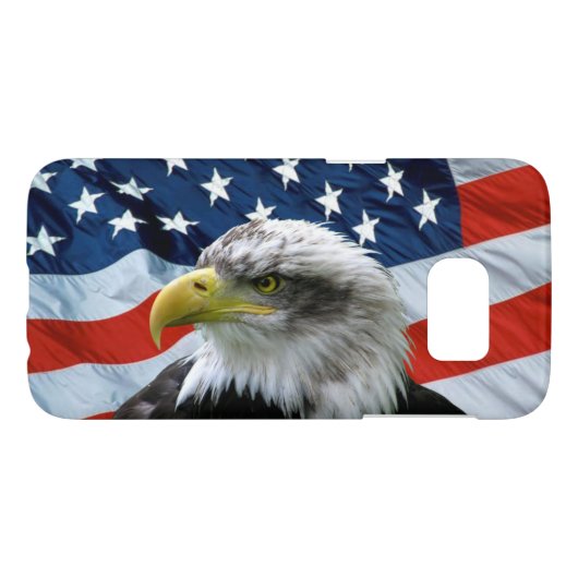 Bald Eagle American Flag Case-Mate Samsung Galaxy Hoesje (Achterkant Horizontaal)