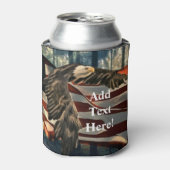 Bald Eagle American Flag Cooler (Blikje Voorkant)