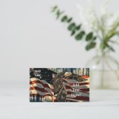 Bald Eagle American Flag Country Road Business Aut Visitekaartje (Staand voorkant)