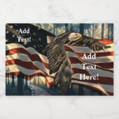 Bald Eagle American Flag Country Road Etiket (Enkel label)
