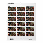 Bald Eagle American Flag Country Road Etiket (Full Sheet)