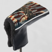 Bald Eagle American Flag Country Road Golfheadcover (3/4 voorkant)