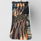 Bald Eagle American Flag Country Road Golfheadcover (Draai 90)