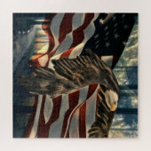Bald Eagle American Flag Country Road Legpuzzel (Horizontaal)