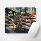 Bald Eagle American Flag Country Road Muismat (Met muis)