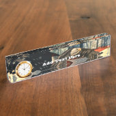 Bald Eagle American Flag Country Road Naambordje (Zijkant)