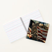Bald Eagle American Flag Country Road Notitieboek (Binnen)