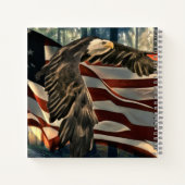 Bald Eagle American Flag Country Road Notitieboek (Achterkant)
