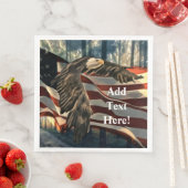 Bald Eagle American Flag Country Road Paper Dinner Servet (Insitu)