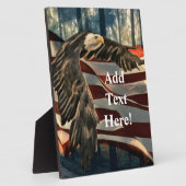 Bald Eagle American Flag Country Road Plaque Fotoplaat (Zijkant)