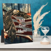 Bald Eagle American Flag Country Road Plaque Fotoplaat (Zijkant)