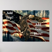 Bald Eagle American Flag Country Road Poster (Voorkant)