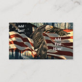 Bald Eagle American Flag Country Road Reference Ca Aanbevelingskaartje (Voorkant)