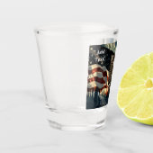 Bald Eagle American Flag Country Road Shot Glas (Links)