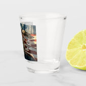 Bald Eagle American Flag Country Road Shot Glas (Rechts)