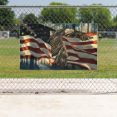 Bald Eagle American Flag Country Road Spandoek (Insitu)