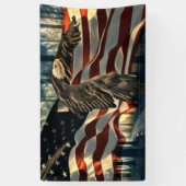 Bald Eagle American Flag Country Road Spandoek (Verticaal)