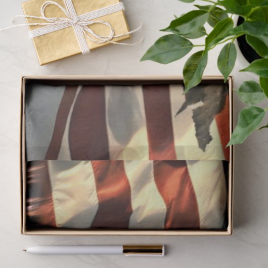 Bald Eagle American Flag Country Road Tissuepapier (Geschenk)