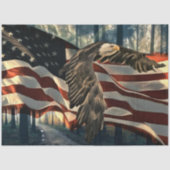 Bald Eagle American Flag Country Road Tissuepapier (Voorkant)