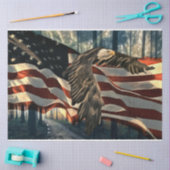 Bald Eagle American Flag Country Road Tissuepapier (Craft)