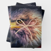 Bald Eagle American Flag Inpakpapier Vel (In situ)