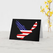 Bald Eagle American Flag Kaart (Gele Bloem)