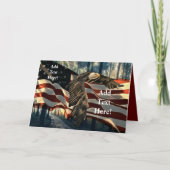 Bald Eagle American Flag Kaart (Voorkant)
