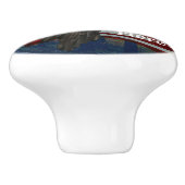 Bald Eagle American Flag Keramische Knop (Zijkant)