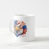 Bald Eagle American Flag Koffiemok (Voorkant links)