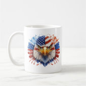 Bald Eagle American Flag Koffiemok (Links)