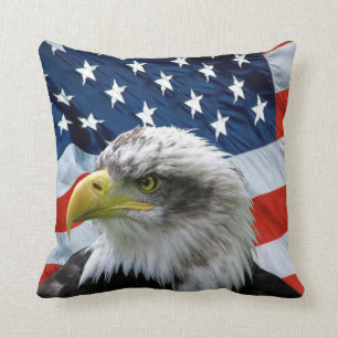 Bald Eagle American Flag Kussen