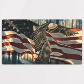 Bald Eagle American Flag Labels (Design 1)