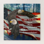 Bald Eagle American Flag Legpuzzel (Verticaal)