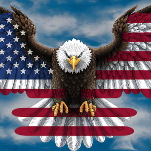 Bald Eagle American Flag Legpuzzel