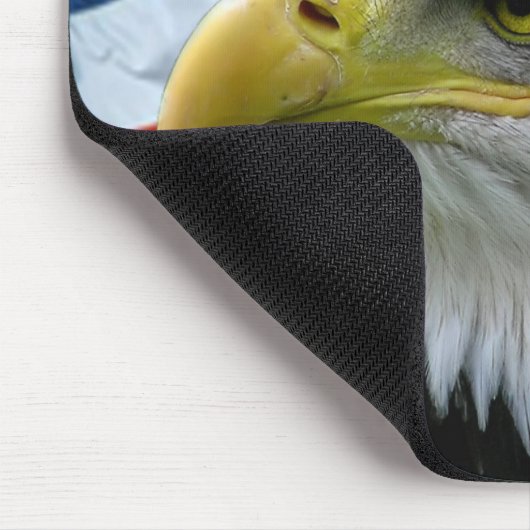 Bald Eagle American Flag Mousepad Muismat (Hoek)