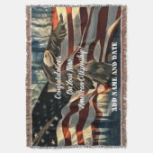 Bald Eagle American Flag Nieuw Burgerschap Deken (Voorkant Verticaal)