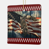 Bald Eagle American Flag Ornament (Links)