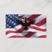 Bald Eagle American Flag Patriotic Army Visitekaartje (Voorkant)