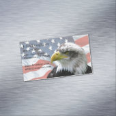 Bald Eagle American Flag Patriotic Magnetisch Visitekaartje (Voorbeeld)